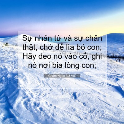 Picture 07 - Châm Ngôn 3:3 VIE - Sự nhân từ và sự chân thật, chớ - Bible Verse Picture