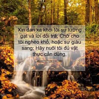 Picture 07 - Châm Ngôn 30:8 VIE - Xin dan xa khỏi tôi sự lường gạt và - Bible Verse Picture