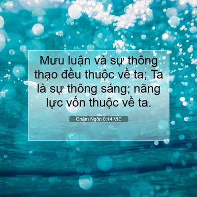 Picture 07 - Châm Ngôn 8:14 VIE - Mưu luận và sự thông thạo đều thuộc - Bible Verse Picture