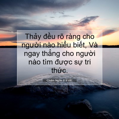 Picture 07 - Châm Ngôn 8:9 VIE - Thảy đều rõ ràng cho người nào hiểu - Bible Verse Picture