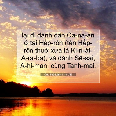 Picture 07 - Các Thủ Lãnh 1:10 VIE - lại đi đánh dân Ca-na-an ở tại - Bible Verse Picture