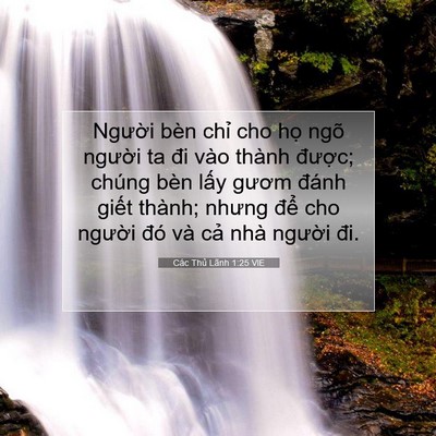 Picture 07 - Các Thủ Lãnh 1:25 VIE - Người bèn chỉ cho họ ngõ người ta đi - Bible Verse Picture