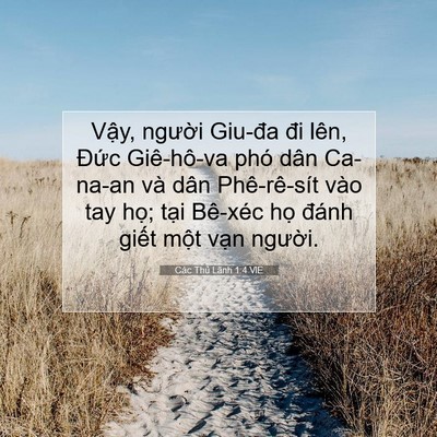 Picture 07 - Các Thủ Lãnh 1:4 VIE - Vậy, người Giu-đa đi lên, Đức - Bible Verse Picture