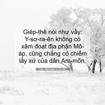 Picture 07 - Các Thủ Lãnh 11:15 VIE - Giép-thê nói như vầy: Y-sơ-ra-ên không - Bible Verse Picture