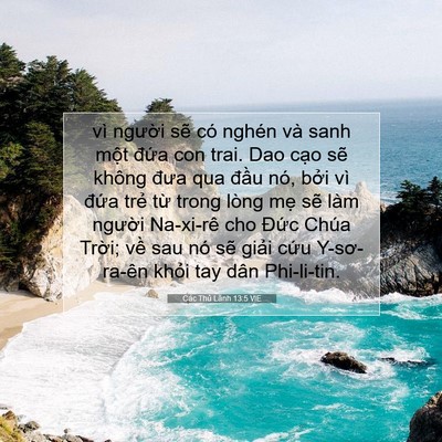 Picture 07 - Các Thủ Lãnh 13:5 VIE - vì người sẽ có nghén và sanh một - Bible Verse Picture