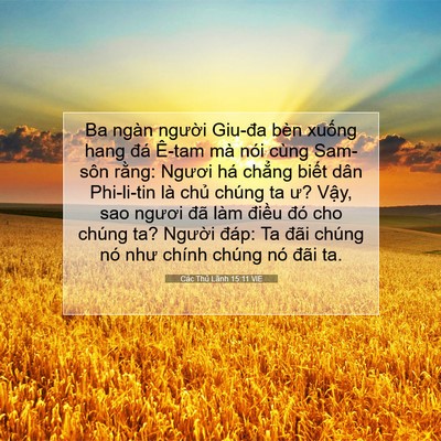 Picture 07 - Các Thủ Lãnh 15:11 VIE - Ba ngàn người Giu-đa bèn xuống hang đá - Bible Verse Picture