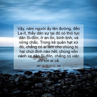 Picture 07 - Các Thủ Lãnh 18:7 VIE - Vậy, năm người ấy lên đường, đến - Bible Verse Picture
