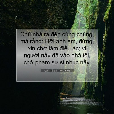 Picture 07 - Các Thủ Lãnh 19:23 VIE - Chủ nhà ra đến cùng chúng, mà rằng: - Bible Verse Picture