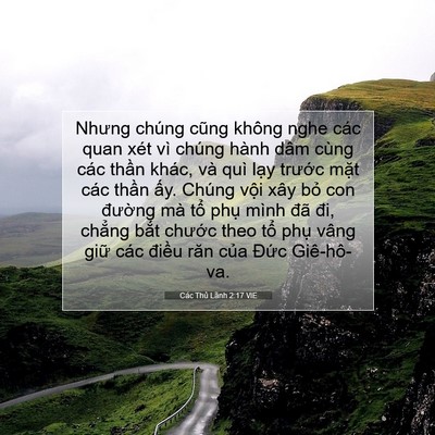 Picture 07 - Các Thủ Lãnh 2:17 VIE - Nhưng chúng cũng không nghe các quan xét - Bible Verse Picture