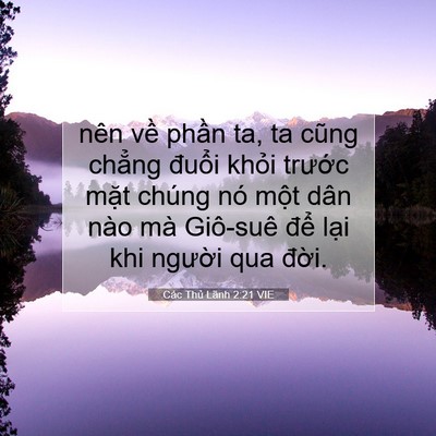 Picture 07 - Các Thủ Lãnh 2:21 VIE - nên về phần ta, ta cũng chẳng đuổi - Bible Verse Picture