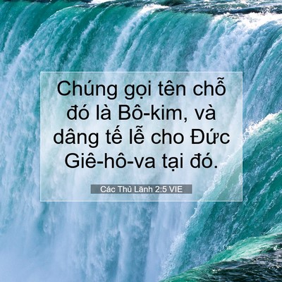 Picture 07 - Các Thủ Lãnh 2:5 VIE - Chúng gọi tên chỗ đó là Bô-kim, và - Bible Verse Picture