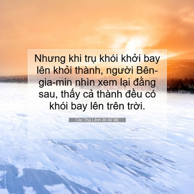 Picture 07 - Các Thủ Lãnh 20:40 VIE - Nhưng khi trụ khói khởi bay lên khỏi - Bible Verse Picture