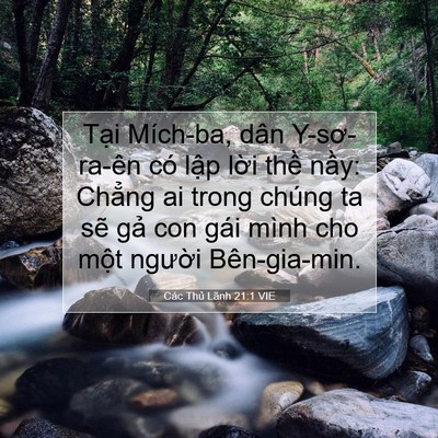 Picture 07 - Các Thủ Lãnh 21:1 VIE - Tại Mích-ba, dân Y-sơ-ra-ên có lập lời - Bible Verse Picture