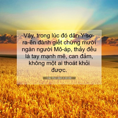 Picture 07 - Các Thủ Lãnh 3:29 VIE - Vậy, trong lúc đó dân Y-sơ-ra-ên đánh - Bible Verse Picture