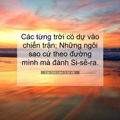 Picture 07 - Các Thủ Lãnh 5:20 VIE - Các từng trời có dự vào chiến trận; - Bible Verse Picture