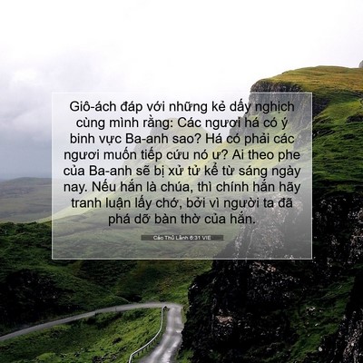 Picture 07 - Các Thủ Lãnh 6:31 VIE - Giô-ách đáp với những kẻ dấy nghịch - Bible Verse Picture