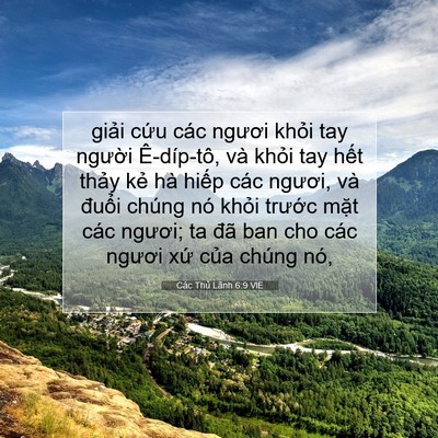 Picture 07 - Các Thủ Lãnh 6:9 VIE - giải cứu các ngươi khỏi tay người - Bible Verse Picture