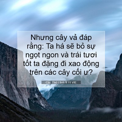 Picture 07 - Các Thủ Lãnh 9:11 VIE - Nhưng cây vả đáp rằng: Ta há sẽ bỏ - Bible Verse Picture