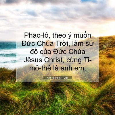Picture 07 - Cô-lô-se 1:1 VIE - Phao-lô, theo ý muốn Đức Chúa Trời, - Bible Verse Picture