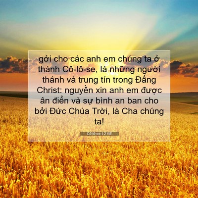 Picture 07 - Cô-lô-se 1:2 VIE - gởi cho các anh em chúng ta ở thành - Bible Verse Picture