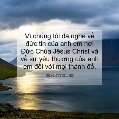 Picture 07 - Cô-lô-se 1:4 VIE - Vì chúng tôi đã nghe về đức tin của - Bible Verse Picture