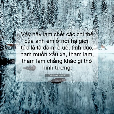 Picture 07 - Cô-lô-se 3:5 VIE - Vậy hãy làm chết các chi thể của anh - Bible Verse Picture