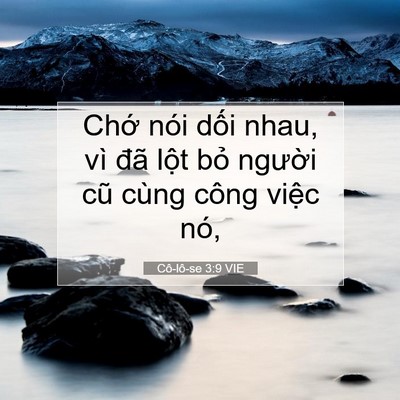 Picture 07 - Cô-lô-se 3:9 VIE - Chớ nói dối nhau, vì đã lột bỏ - Bible Verse Picture