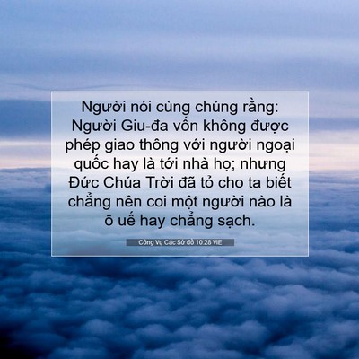Picture 07 - Công Vụ Các Sứ đồ 10:28 VIE - Người nói cùng chúng rằng: Người - Bible Verse Picture