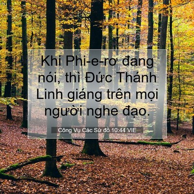 Picture 07 - Công Vụ Các Sứ đồ 10:44 VIE - Khi Phi-e-rơ đang nói, thì Đức Thánh Linh - Bible Verse Picture