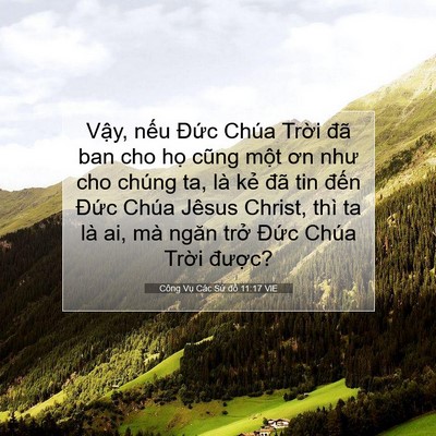 Picture 07 - Công Vụ Các Sứ đồ 11:17 VIE - Vậy, nếu Đức Chúa Trời đã ban cho - Bible Verse Picture