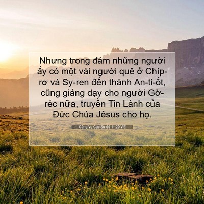 Picture 07 - Công Vụ Các Sứ đồ 11:20 VIE - Nhưng trong đám những người ấy có - Bible Verse Picture