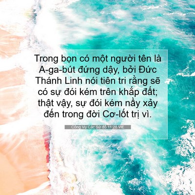 Picture 07 - Công Vụ Các Sứ đồ 11:28 VIE - Trong bọn có một người tên là A-ga-bút - Bible Verse Picture