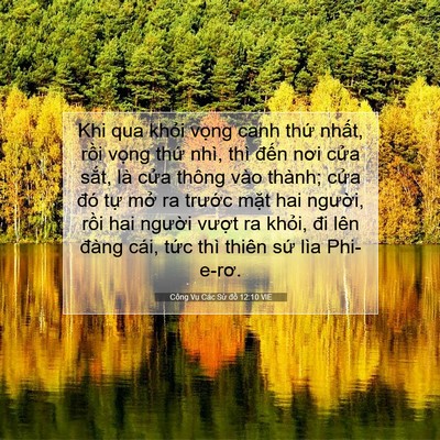 Picture 07 - Công Vụ Các Sứ đồ 12:10 VIE - Khi qua khỏi vọng canh thứ nhất, rồi - Bible Verse Picture