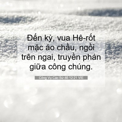 Picture 07 - Công Vụ Các Sứ đồ 12:21 VIE - Đến kỳ, vua Hê-rốt mặc áo chầu, - Bible Verse Picture