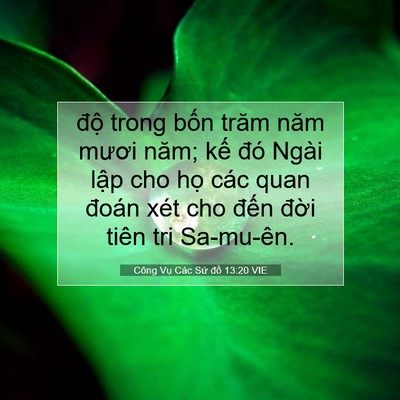Picture 07 - Công Vụ Các Sứ đồ 13:20 VIE - độ trong bốn trăm năm mươi năm; kế - Bible Verse Picture