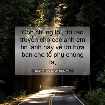 Picture 07 - Công Vụ Các Sứ đồ 13:32 VIE - Còn chúng tôi, thì rao truyền cho các anh - Bible Verse Picture