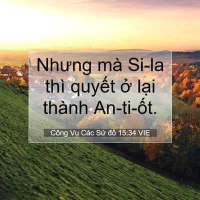 Picture 07 - Công Vụ Các Sứ đồ 15:34 VIE - Nhưng mà Si-la thì quyết ở lại thành - Bible Verse Picture