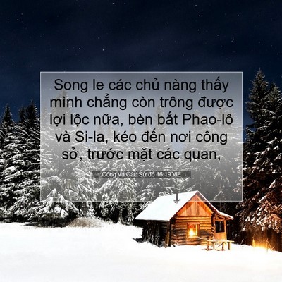 Picture 07 - Công Vụ Các Sứ đồ 16:19 VIE - Song le các chủ nàng thấy mình chẳng - Bible Verse Picture