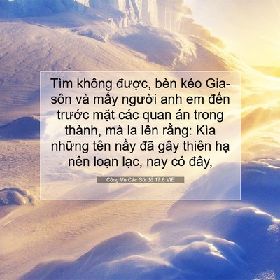 Picture 07 - Công Vụ Các Sứ đồ 17:6 VIE - Tìm không được, bèn kéo Gia-sôn và - Bible Verse Picture