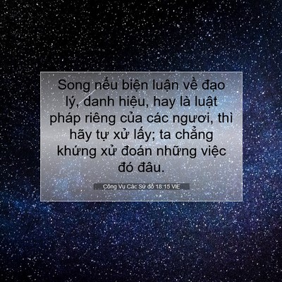 Picture 07 - Công Vụ Các Sứ đồ 18:15 VIE - Song nếu biện luận về đạo lý, danh - Bible Verse Picture