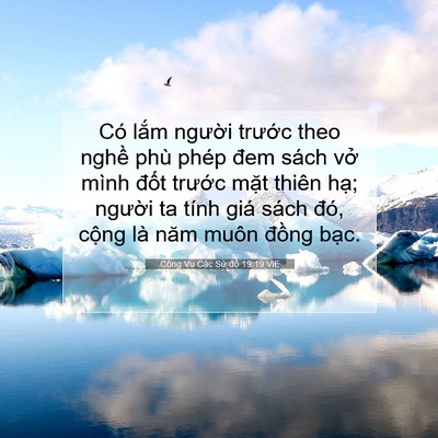 Picture 07 - Công Vụ Các Sứ đồ 19:19 VIE - Có lắm người trước theo nghề phù - Bible Verse Picture