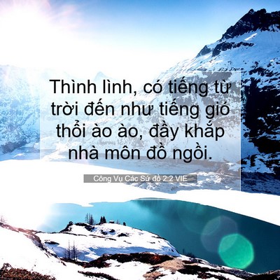 Picture 07 - Công Vụ Các Sứ đồ 2:2 VIE - Thình lình, có tiếng từ trời đến như - Bible Verse Picture