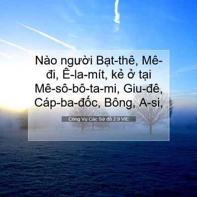 Picture 07 - Công Vụ Các Sứ đồ 2:9 VIE - Nào người Bạt-thê, Mê-đi, Ê-la-mít, - Bible Verse Picture