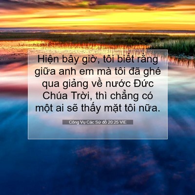 Picture 07 - Công Vụ Các Sứ đồ 20:25 VIE - Hiện bây giờ, tôi biết rằng giữa anh - Bible Verse Picture