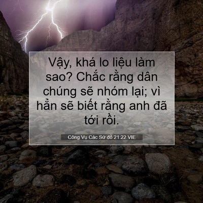 Picture 07 - Công Vụ Các Sứ đồ 21:22 VIE - Vậy, khá lo liệu làm sao? Chắc rằng - Bible Verse Picture