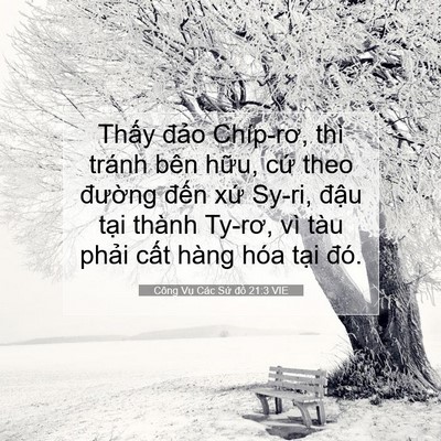Picture 07 - Công Vụ Các Sứ đồ 21:3 VIE - Thấy đảo Chíp-rơ, thì tránh bên hữu, - Bible Verse Picture
