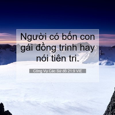 Picture 07 - Công Vụ Các Sứ đồ 21:9 VIE - Người có bốn con gái đồng trinh hay - Bible Verse Picture