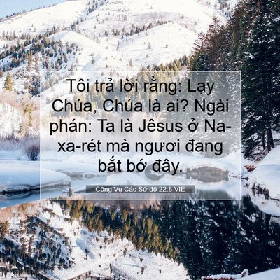 Picture 07 - Công Vụ Các Sứ đồ 22:8 VIE - Tôi trả lời rằng: Lạy Chúa, Chúa là - Bible Verse Picture