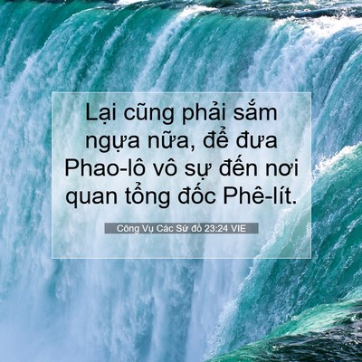 Picture 07 - Công Vụ Các Sứ đồ 23:24 VIE - Lại cũng phải sắm ngựa nữa, để - Bible Verse Picture