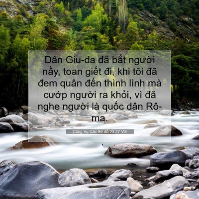 Picture 07 - Công Vụ Các Sứ đồ 23:27 VIE - Dân Giu-đa đã bắt người nầy, toan - Bible Verse Picture